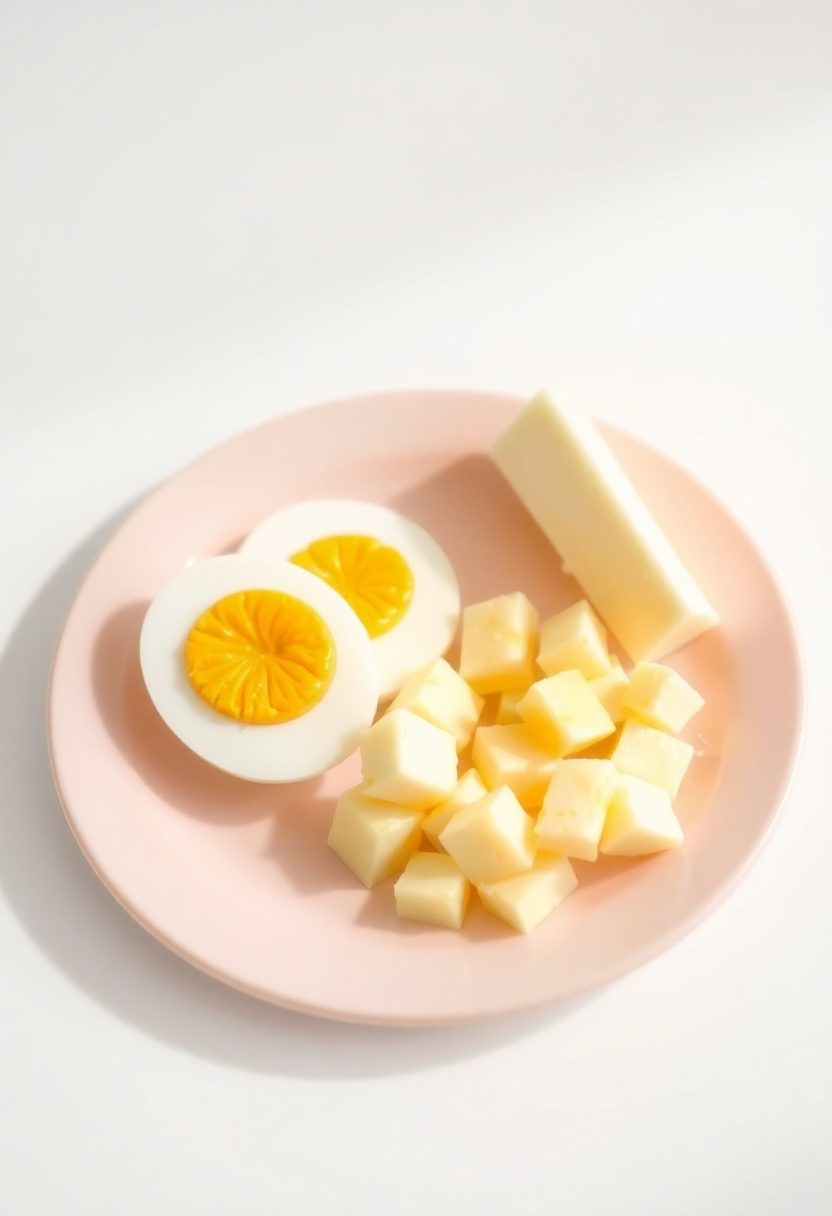 eggs and cheese plate