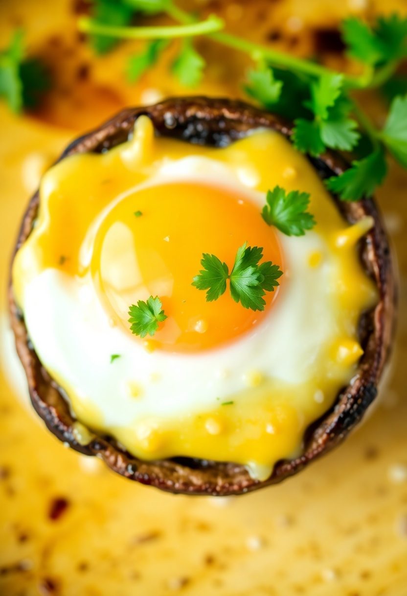 eggs in mushroom caps