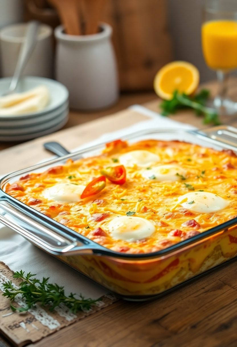 eggs in rich casserole
