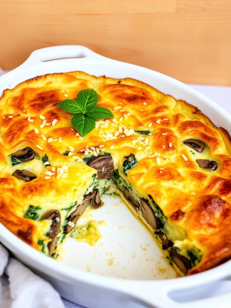 eggs with mushroom filling