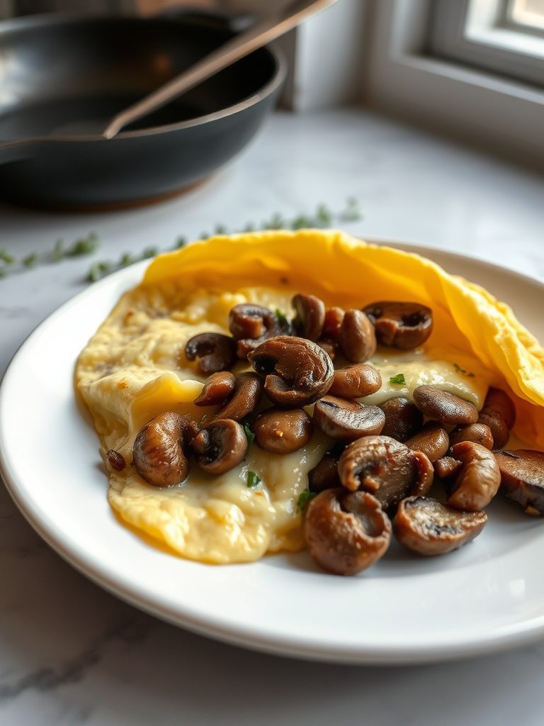 eggs with saut ed mushrooms