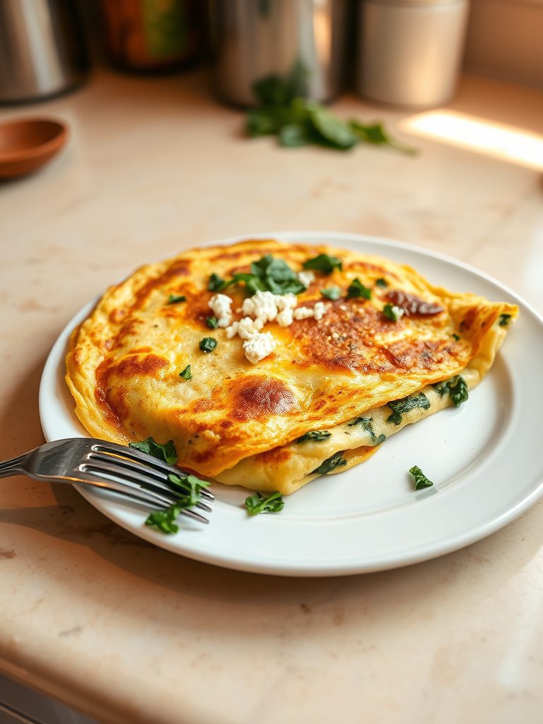 eggs with spinach feta