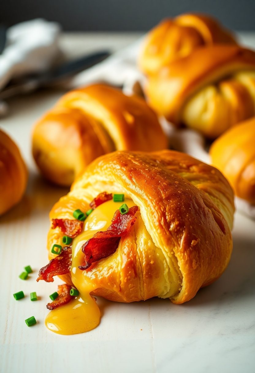 flaky breakfast pastry rolls