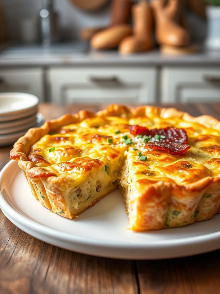 french breakfast quiche dish