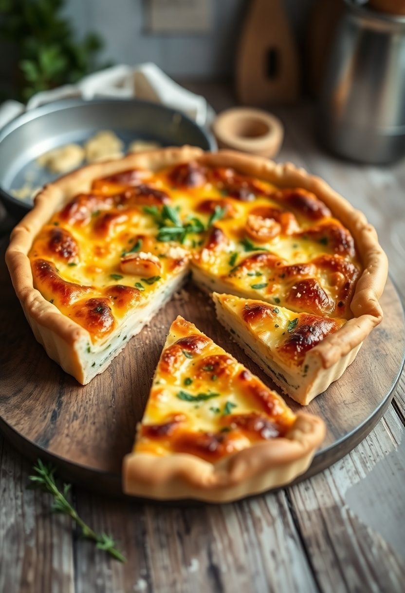 french herb quiche dish