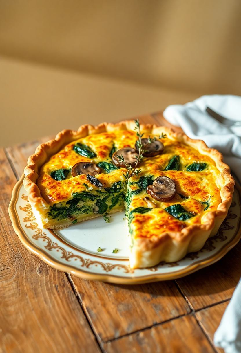 french quiche with vegetables