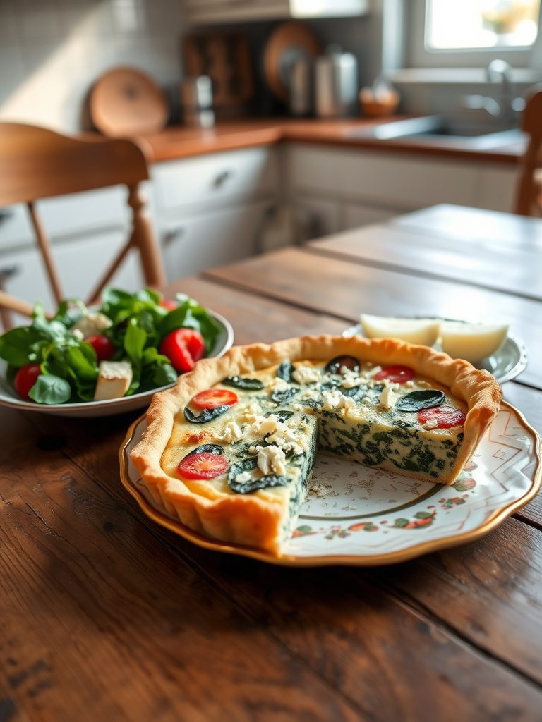 french spinach pie dish