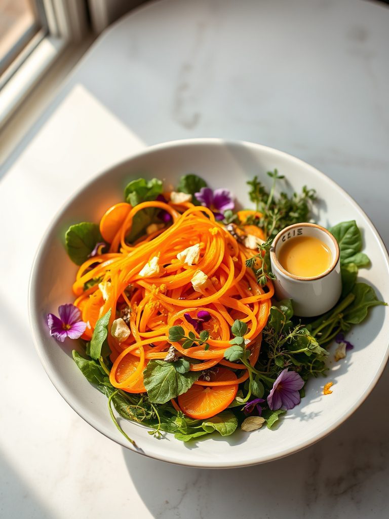 fresh carrot ginger salad