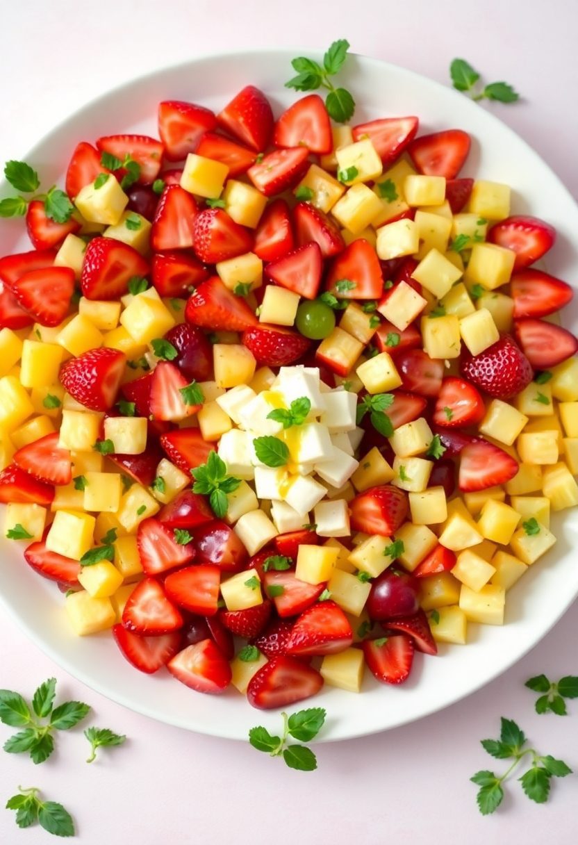 fresh fruit and cheese