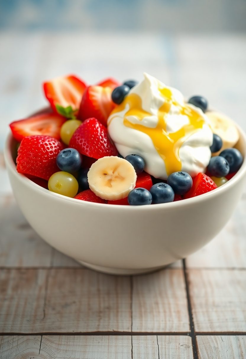 fresh fruit and yogurt