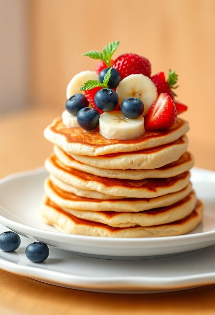 fresh fruit mini pancakes