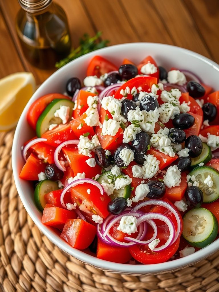 fresh greek tasty salad