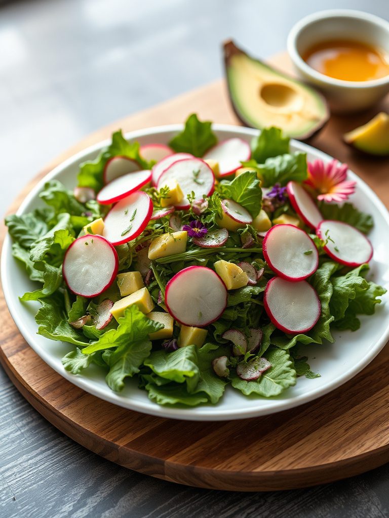 fresh healthy green salad