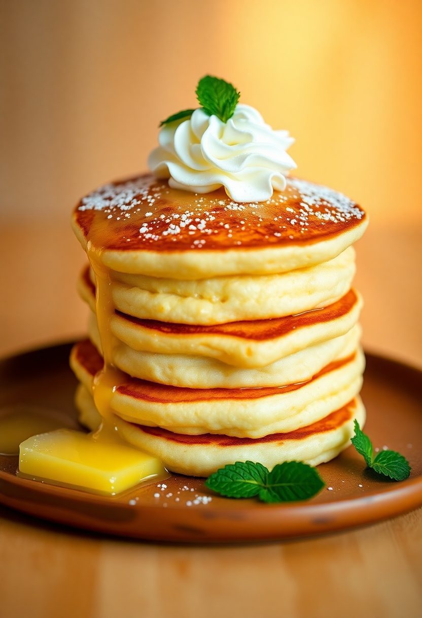 fresh mint lemon pancakes