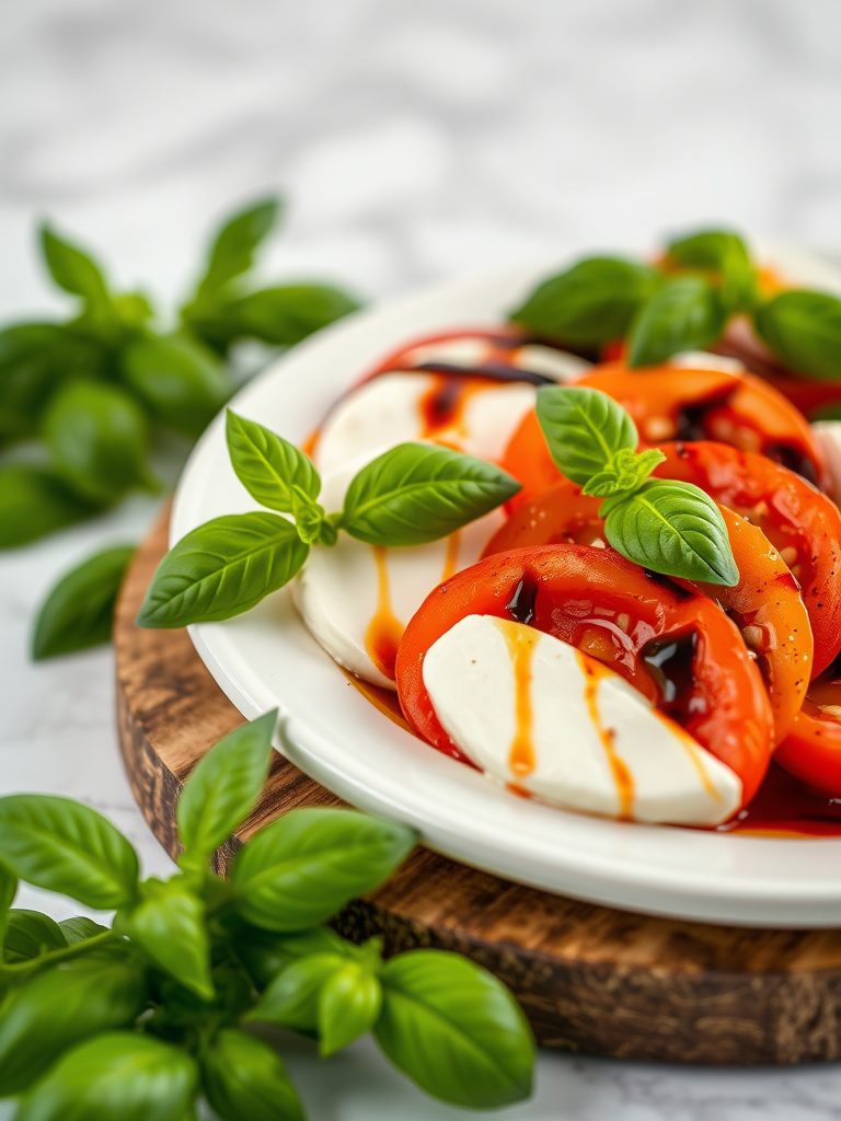 fresh mozzarella basil salad