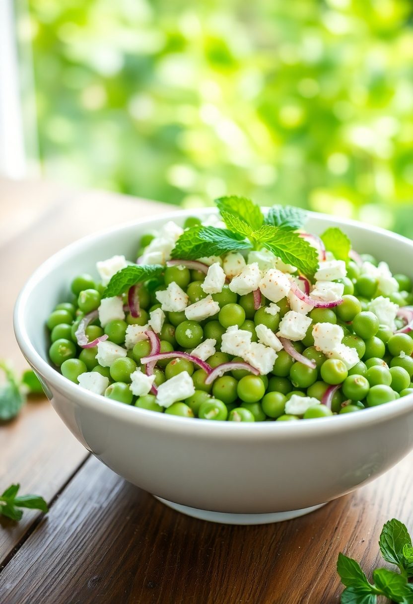 fresh pea mint salad