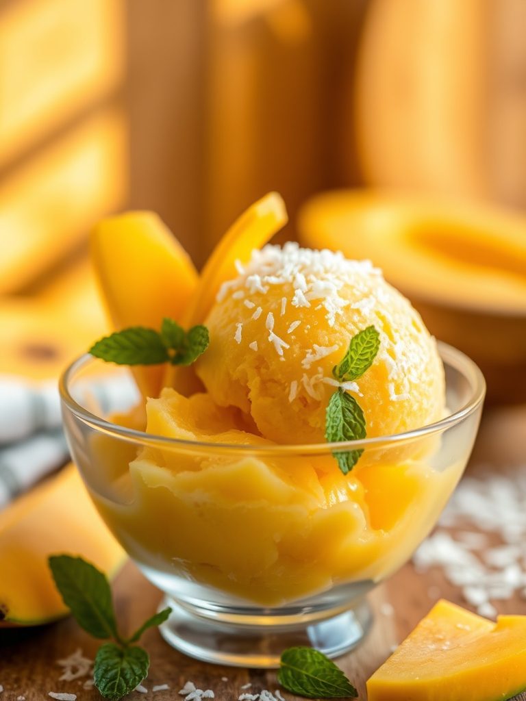frozen tropical fruit dessert