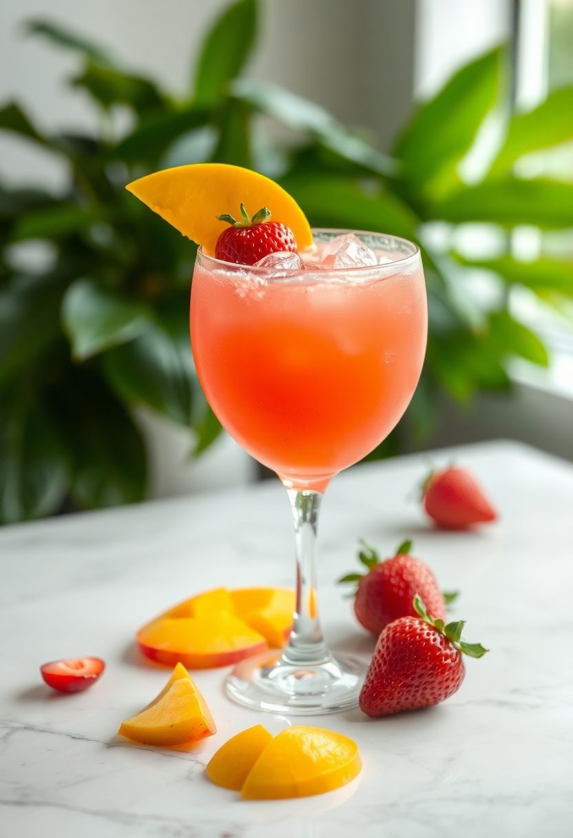 fruit blended summer drink