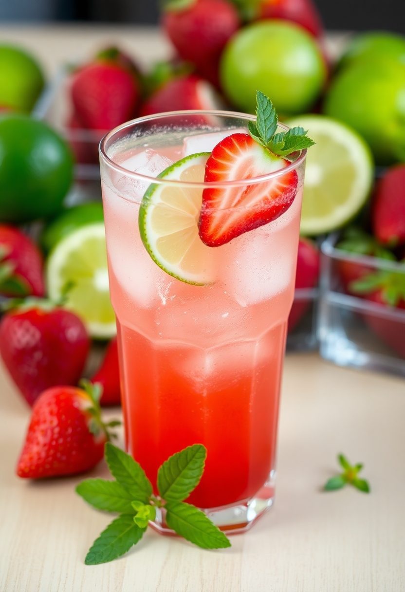 fruity drink with lime
