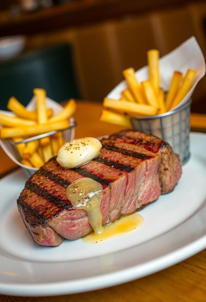 garlic butter steak dish