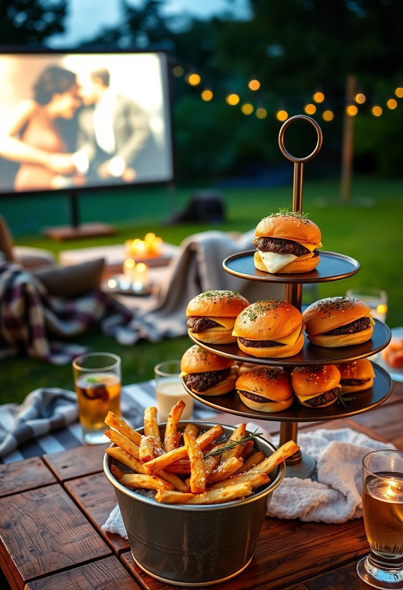 gourmet outdoor movie experience