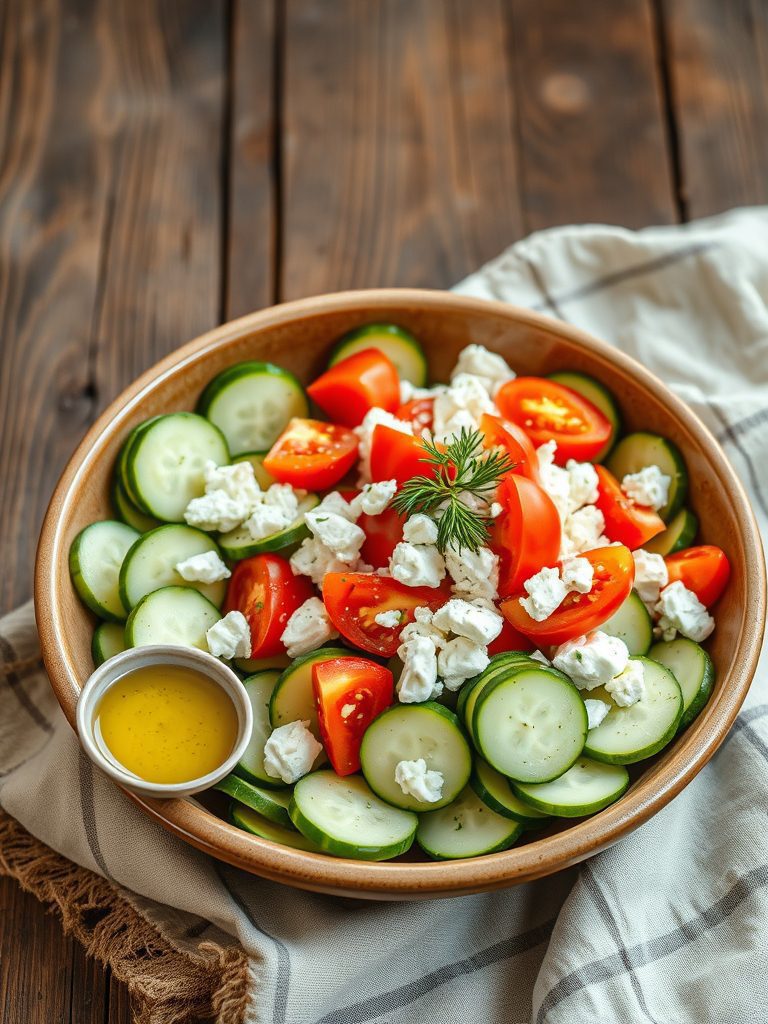 greek cucumber feta salad