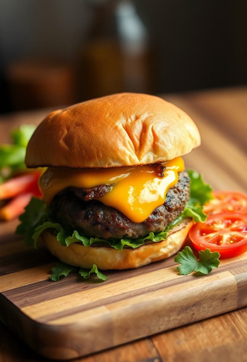 grilled cheeseburger classic style