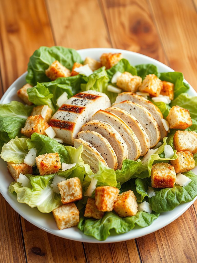 grilled chicken and greens