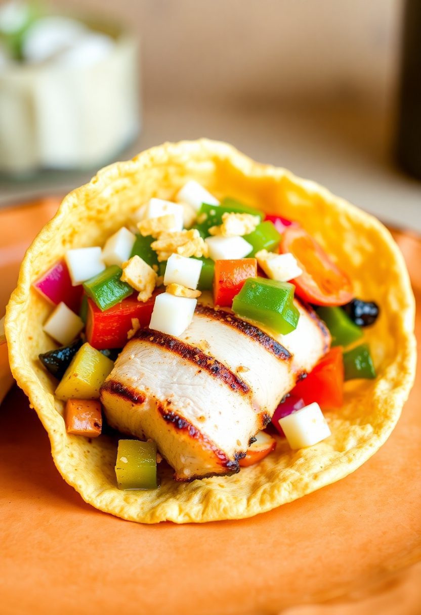 grilled chicken breakfast tacos
