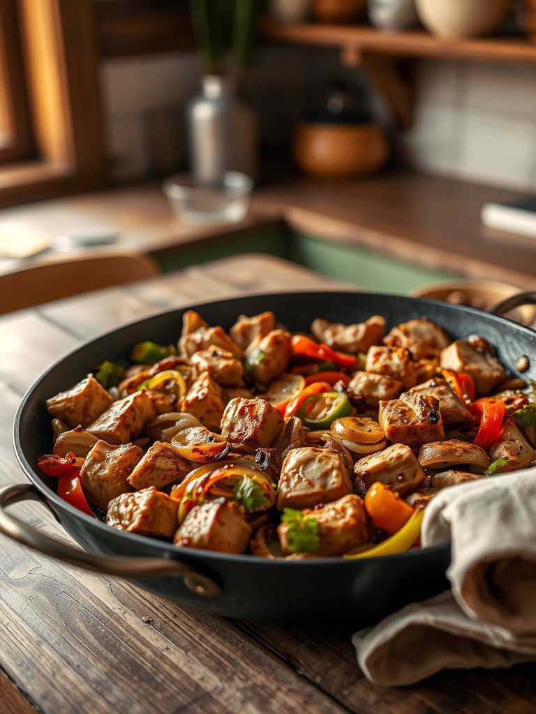 grilled chicken fajita dish