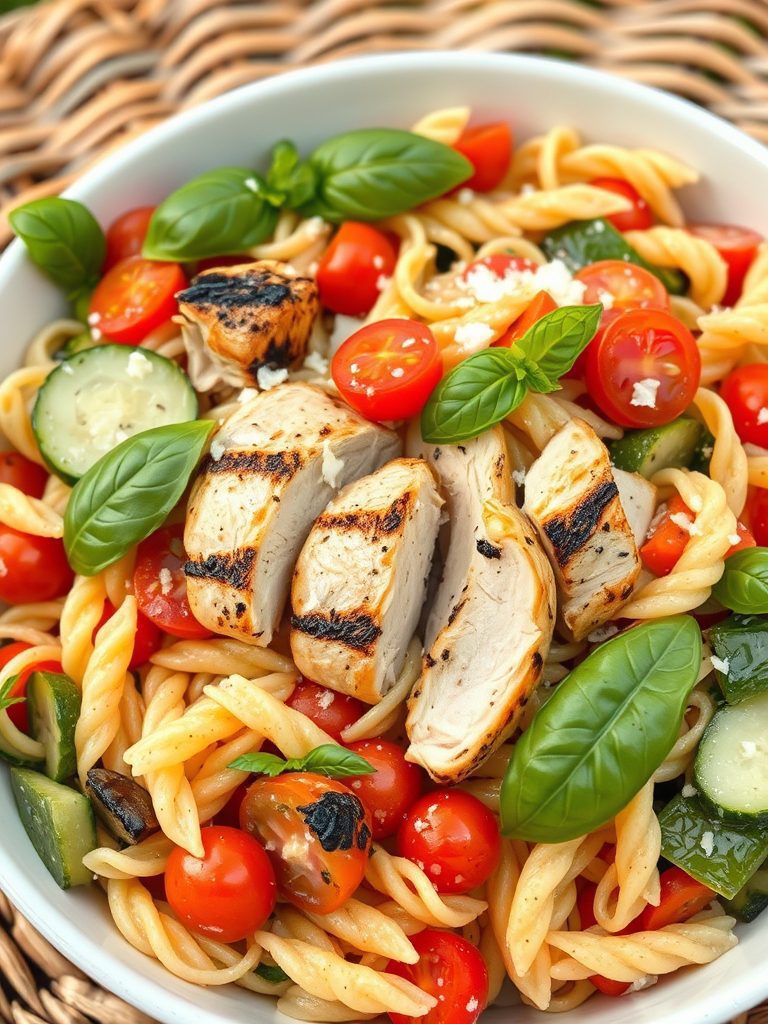 grilled chicken pasta salad