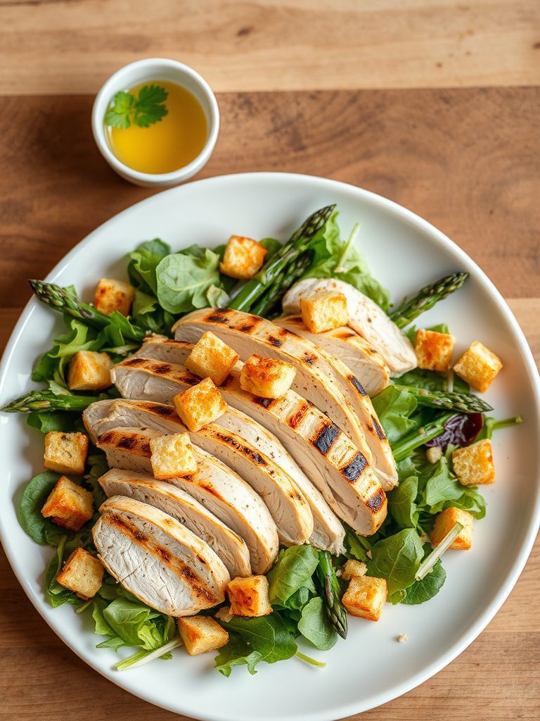 grilled chicken salad dish