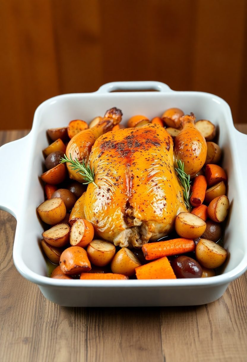 grilled chicken with vegetables
