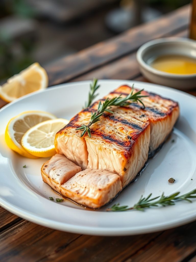 grilled fish with herbs