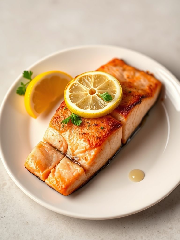 grilled fish with lemon
