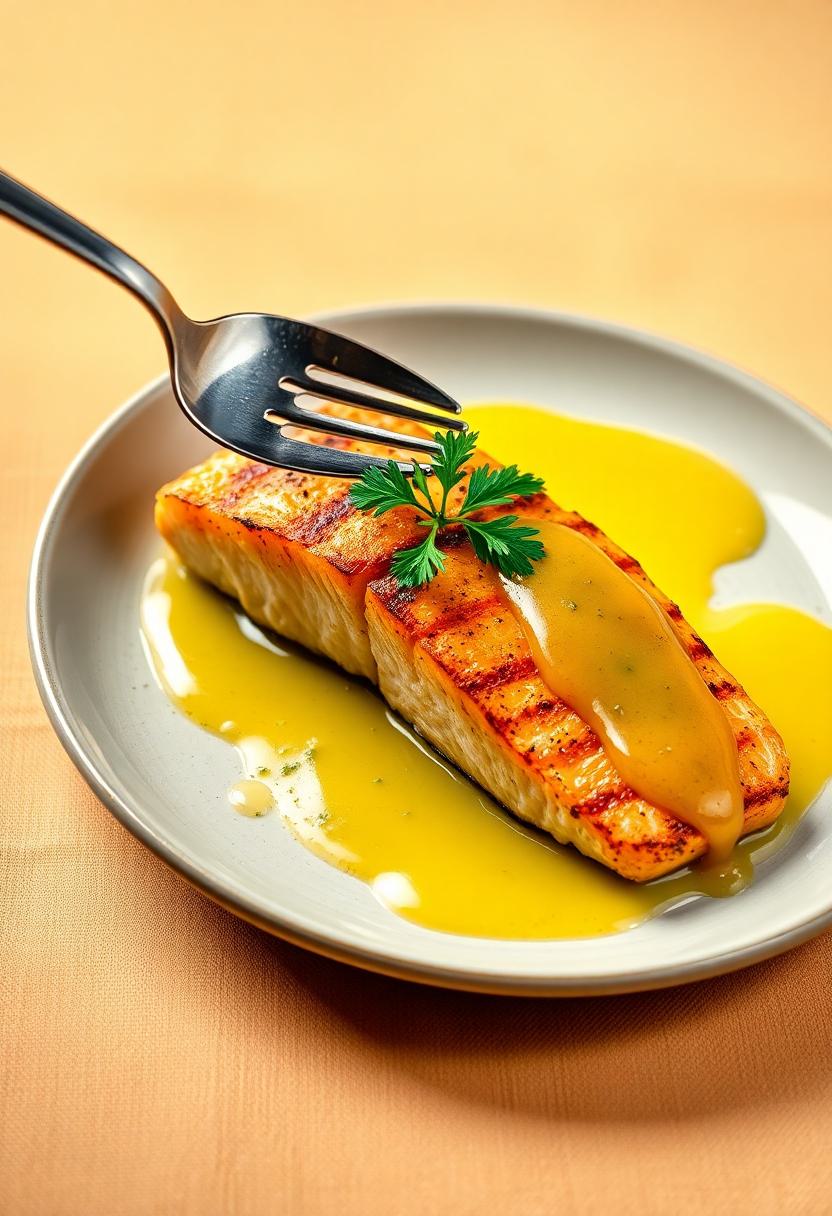 grilled fish with lemon