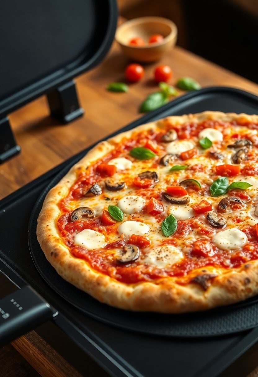 grilled italian style pizza