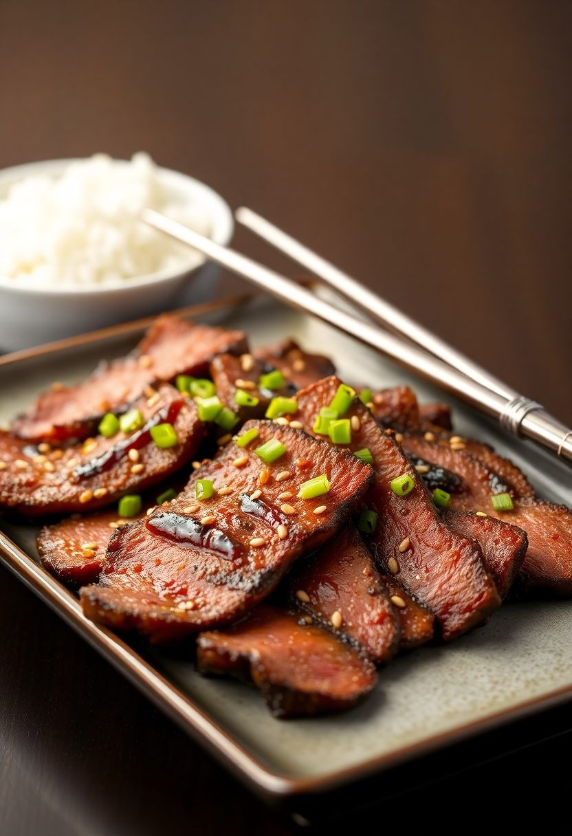 grilled korean style beef