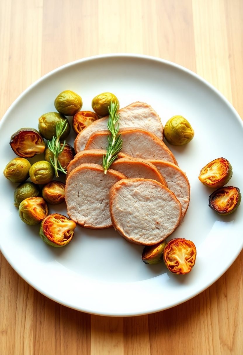 grilled pork and vegetables