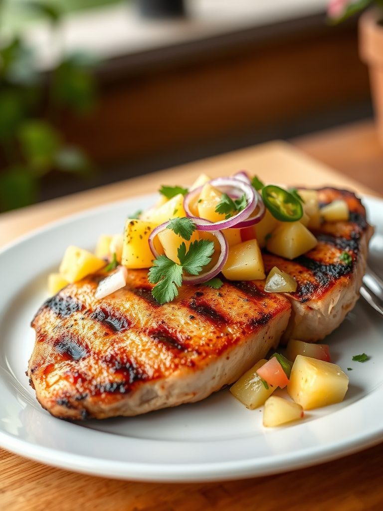 grilled pork with pineapple
