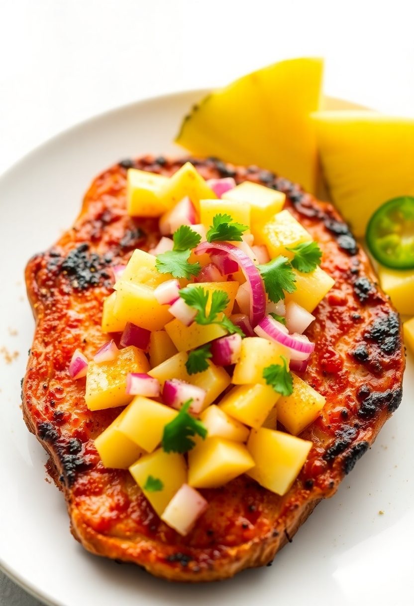 grilled pork with pineapple