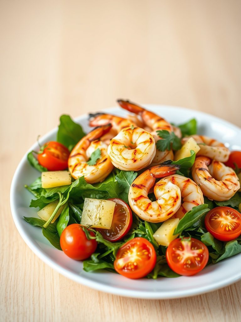 grilled seafood fruit mix
