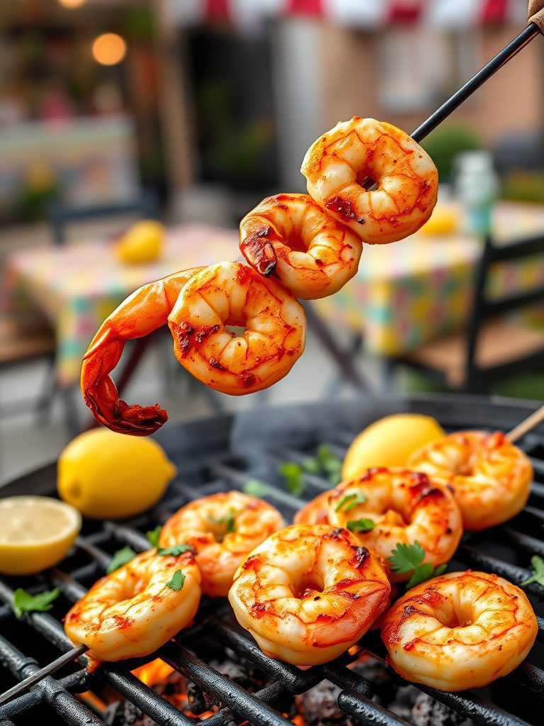 grilled seafood with spice