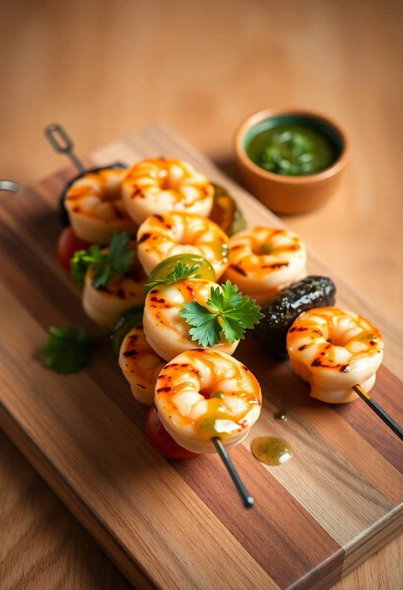 grilled shrimp vegetable dish