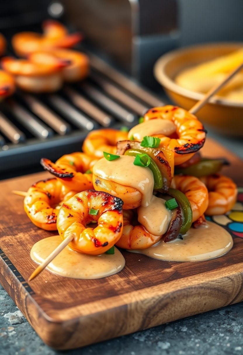 grilled shrimp with sauce