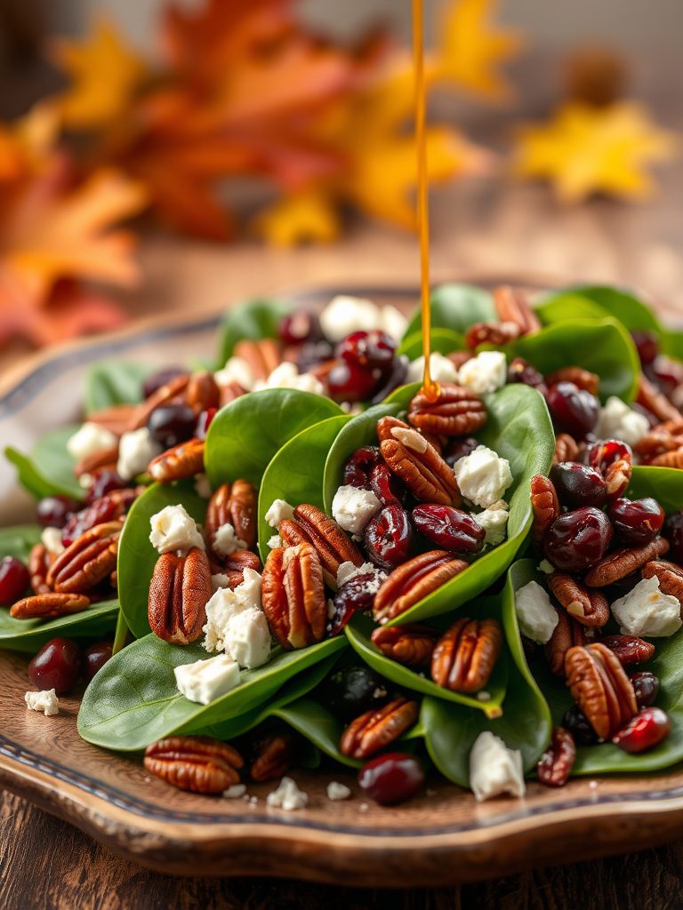 healthy autumn salad mix