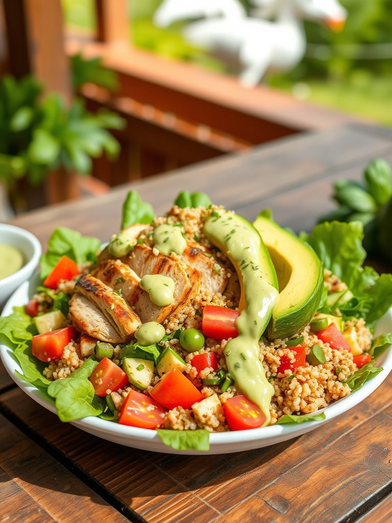 healthy grilled chicken salad