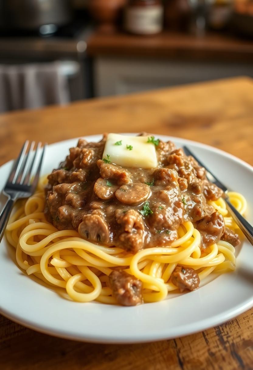 hearty beef noodle dish