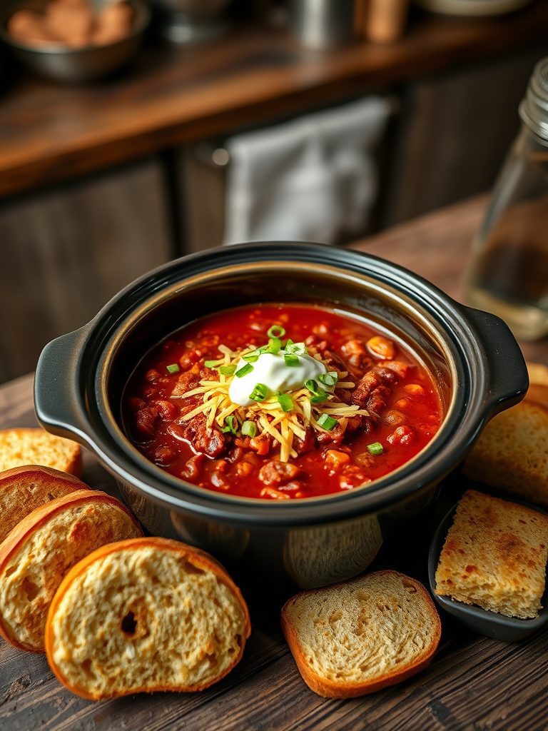 hearty beef slow chili