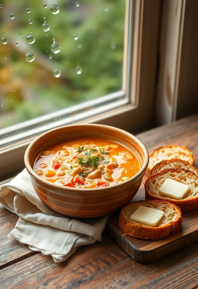 hearty homemade chicken soup